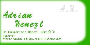 adrian wenczl business card